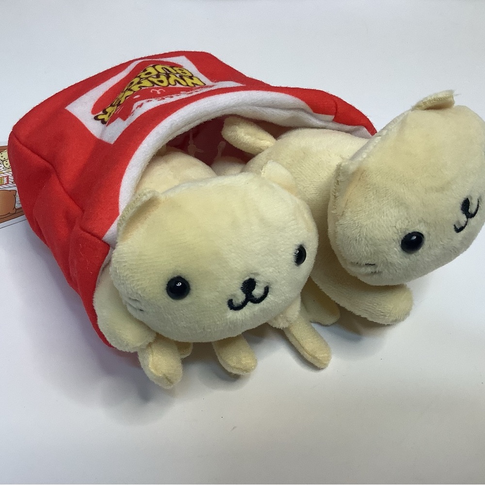 San-x Japan Nyan Nyan Nyanko French Fries Plush 5” Rare NWT Stuffed Animal HTF